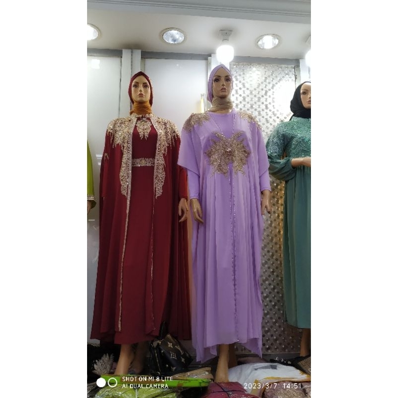 Kaftan Sultan Bordir Payet Free Gamis Manset Dan TurbanOriginal Butik