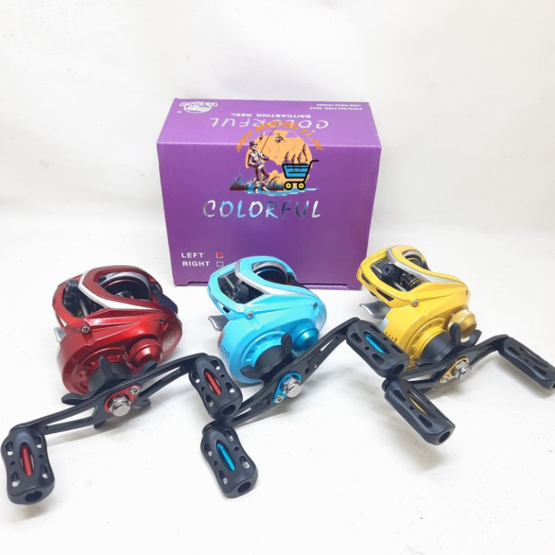 Reel BC Lizard COLORFUL Merah Kuning Biru Ratio 8.1:1
