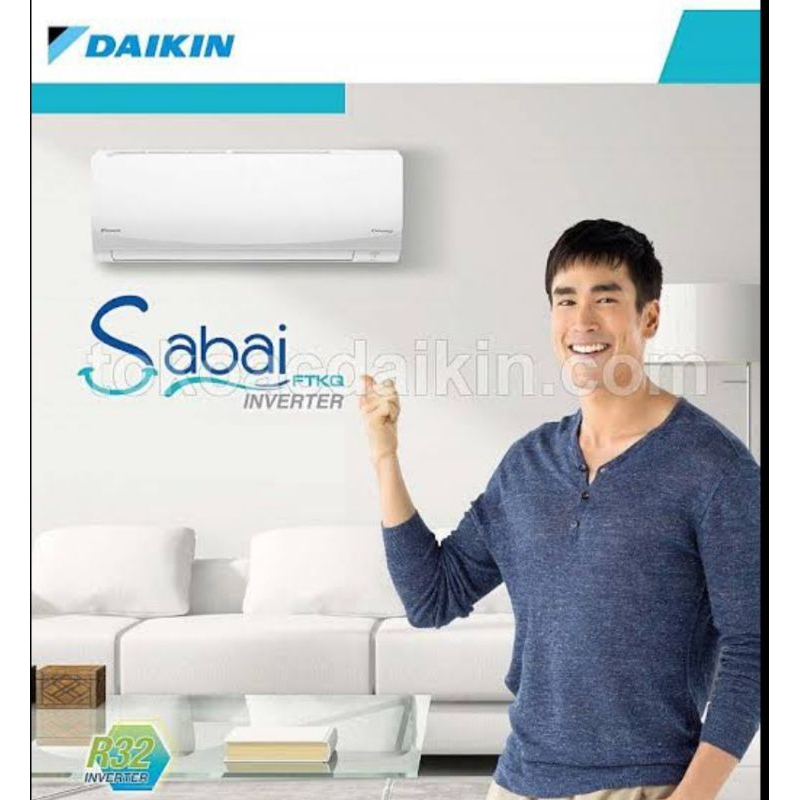 AC DAIKIN 1 PK FTKQ-25UVM4 FLASH INVERTER + INSTALASI PEMASANGAN