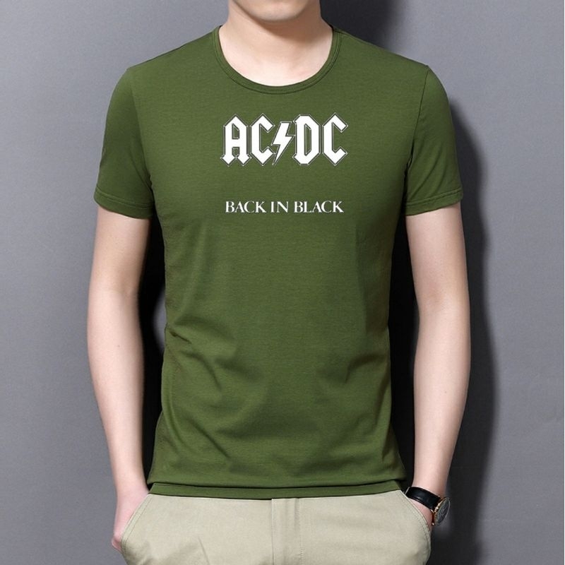 kaos ACDC Pria Lengan Pendek Baju Oblong Lelaki Cod