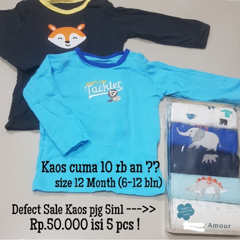 SALE CUCI GUDANG MURAH BANGET KAOS PANJANG BAYI BAJU TIDUR LENGAN BABY