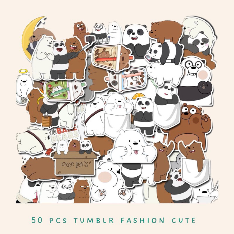 

STIKER TUMBLR FASHION CUTE - 50 Pcs