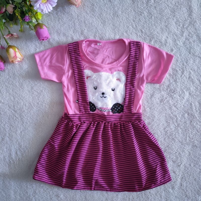 Dress anak cewek 6 7 8 9 10 11 12 bulan 1 tahun baju harian baby ( dress JKT 01 )6