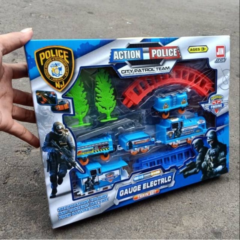 Mainan Anak Kereta Api Action Police Train Set