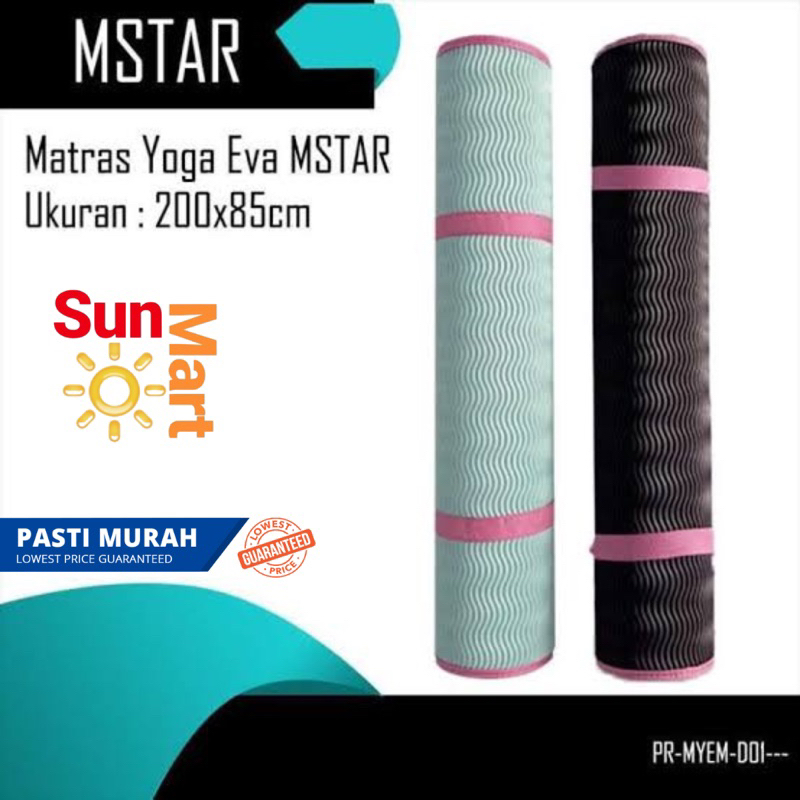 TERMURAH!!  Matras Yoga Anti Selip Karpet Yoga Evamat MSTAR Fitness