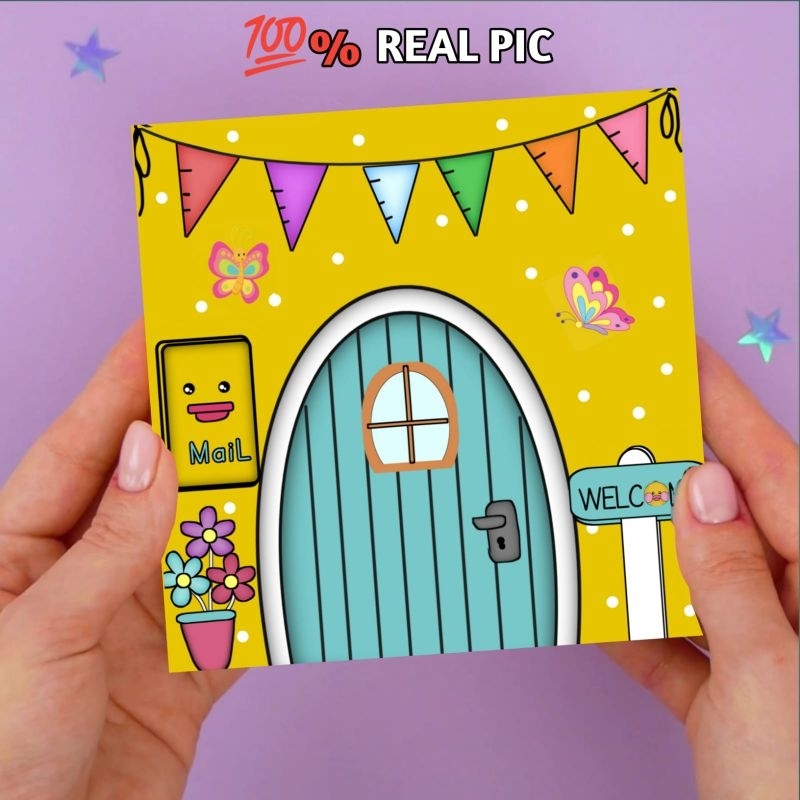 Paper duck house boneka kertas Sudah di susun / belum disusun tinggal main