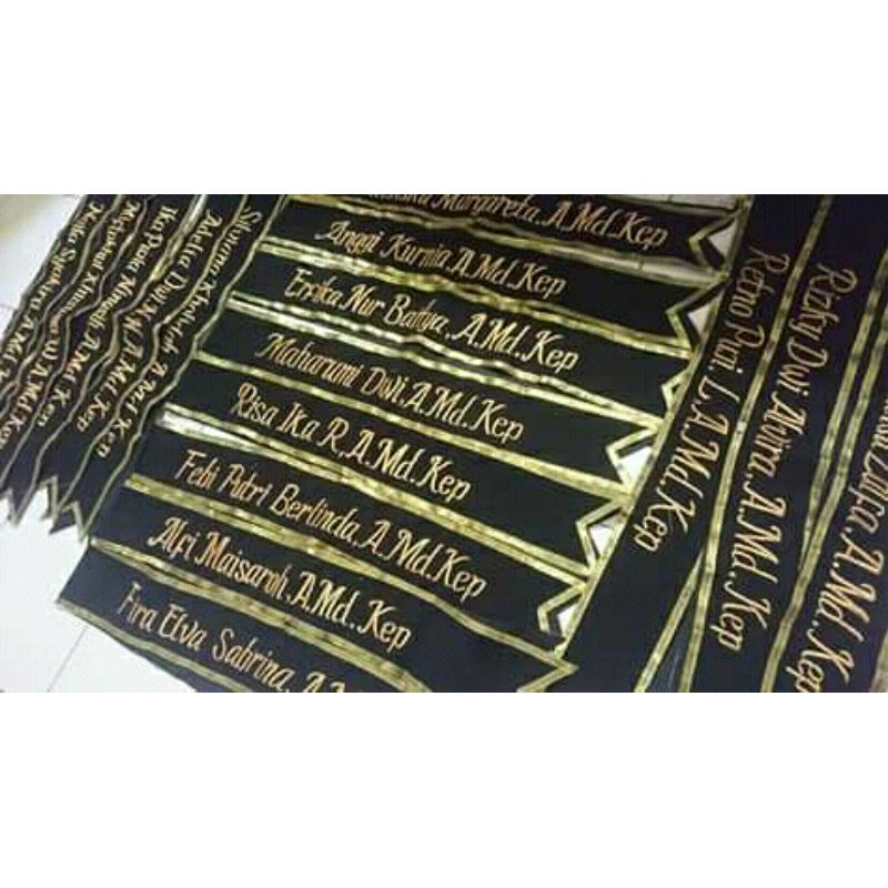 Selempang Wisuda Bludru Bordir