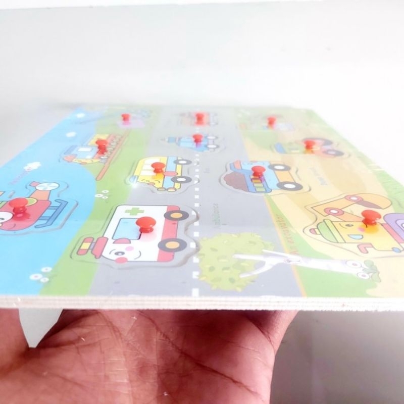 MAINAN PUZZLE KNOB ALAT TRANSPORTASI EDUKASI - GAME EDUKATIF ANAK