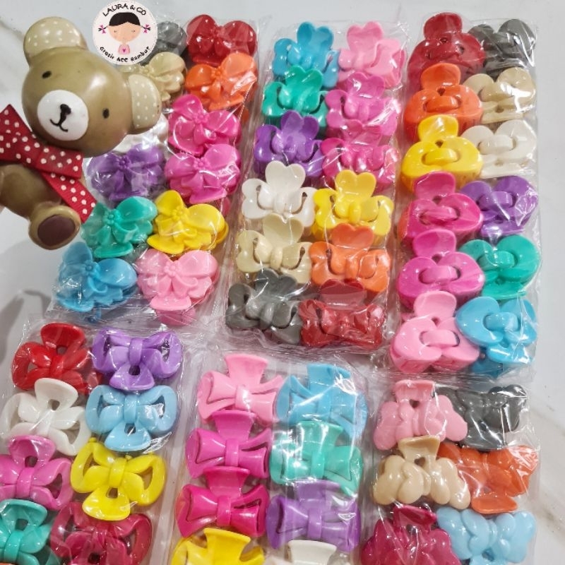 Jepit kecil 12pc murah 3,5cm grosir lusinan