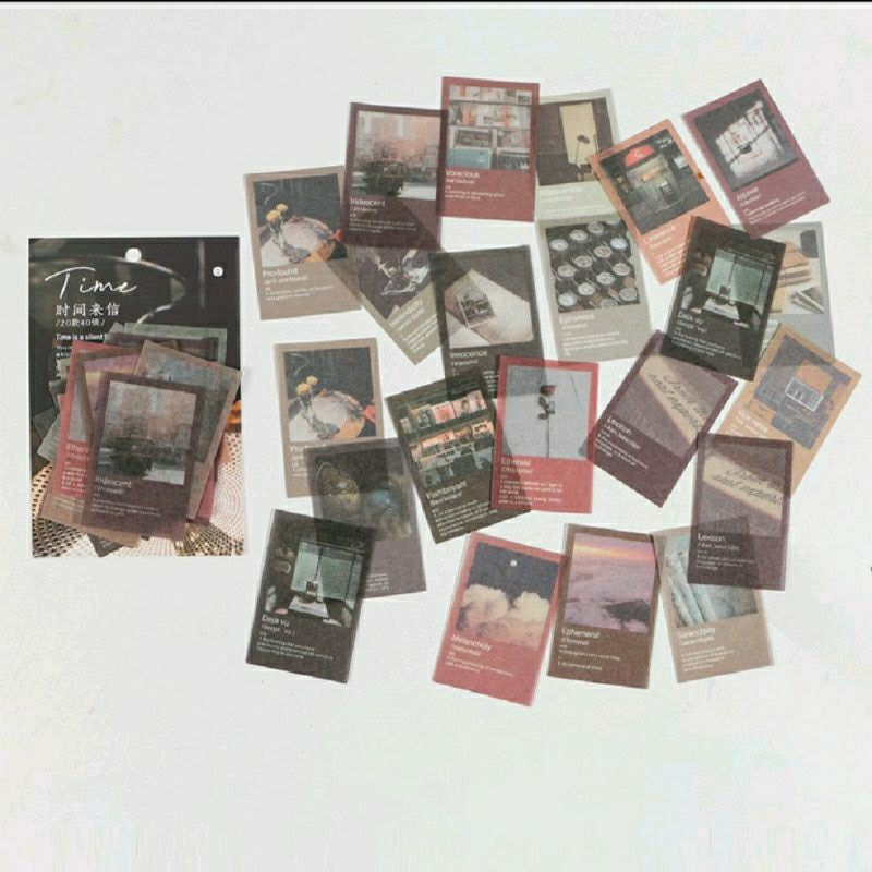 

20pcs/pack Letter of Time Poetry Washi Paper Stickers Diy Diary Deco Planner Journal Decorative Stationery Stickers
