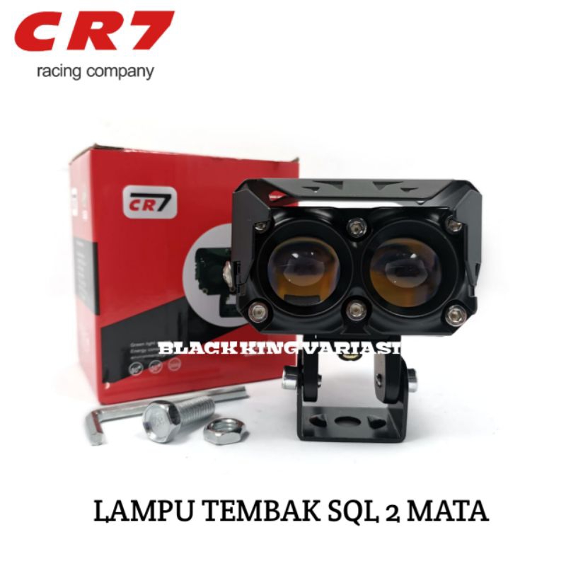 Lampu Tembak SQL 2 Mata Cr7 Lampu Tembak Led Laser D2 Sql Lampu Sorot 2 Mata Foglamp Cr 7