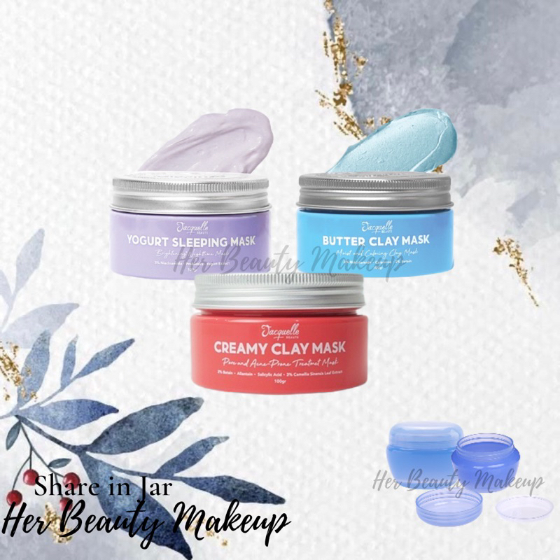 Share in Jar Jacquelle Butter Clay Mask Yoghurt Sleeping Mask Moisturizer