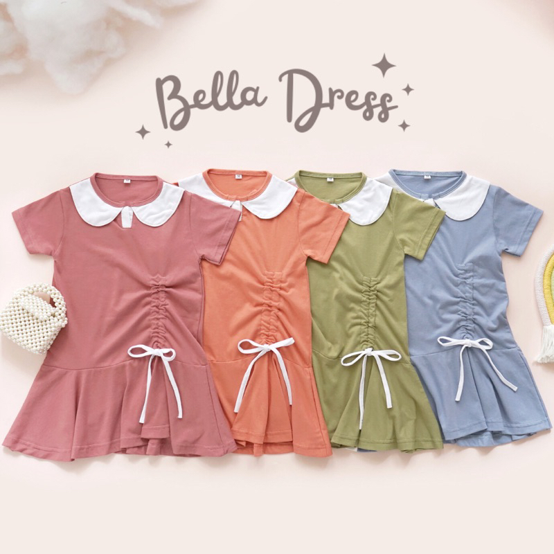 BELLA DRESS | DRESS ANAK PEREMPUAN 1-5 TAHUN LUCU VIRAL