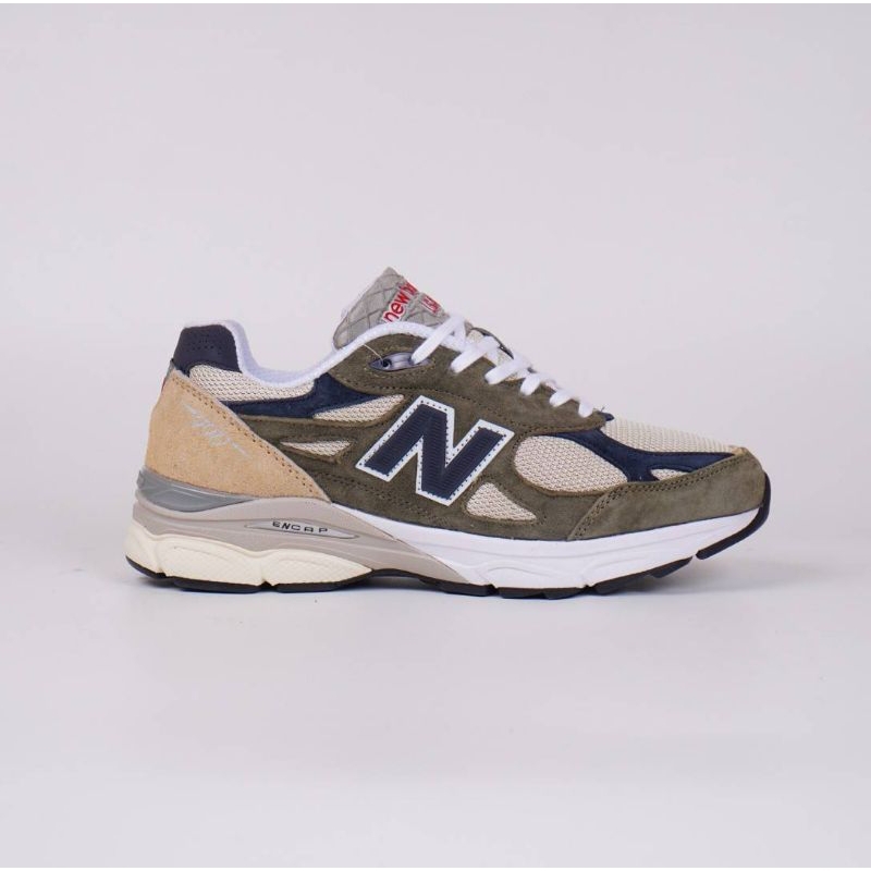 Sepatu NB 990v3 Olive Navy Tan