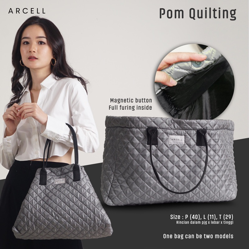 ARCELL - POM QUILTING BAG l Tas Shoulder Wanita