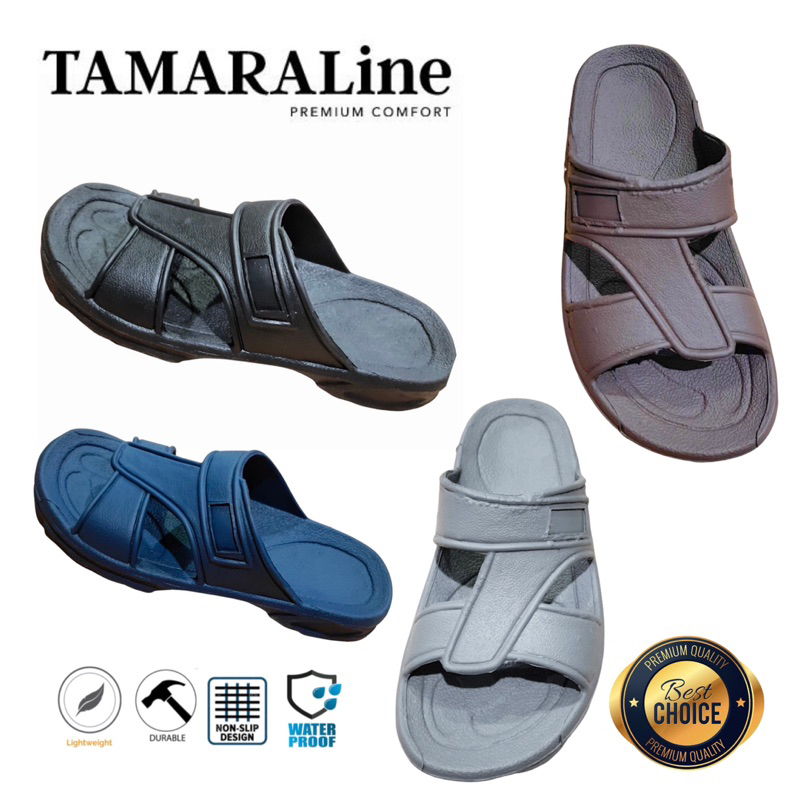 Sandal Selop Slide Slip on Karet Pria Wanita Unisex Dewasa / Remaja - TAMARALINE 30 / Bahan Premium Lentur Empuk Ringan Kuat Anti Slip Anti Air / Model Sandal Casual Santai Rumah Hotel Outdoor Kamar Mandi Murah Original