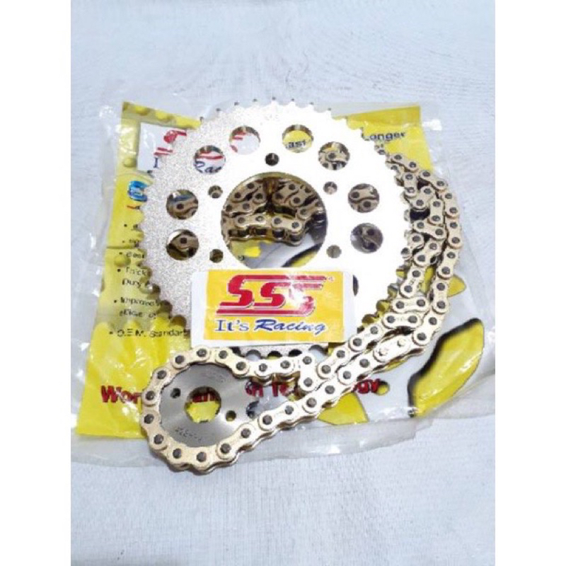 Gear set sss 428 Gear depan CB100 Gear belakang supra x125 / DD