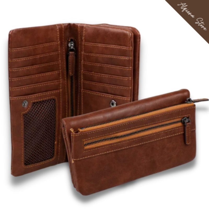 Men's Long Wallet with many pockets