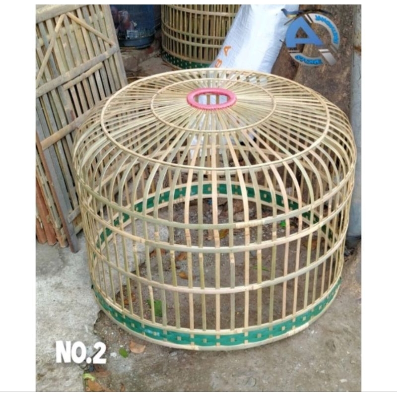 1 Kurungan Kandang bambu bulat, NO.2, Umbaran Entok Ayam Jago, unggas lainya
