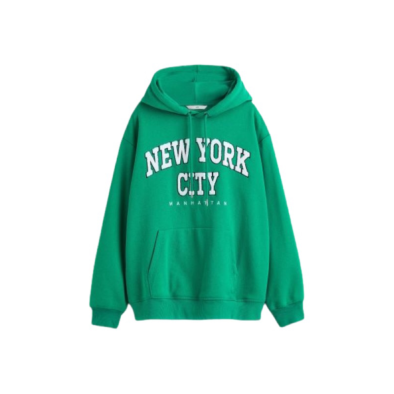 COD 12.12 Hoodie H&amp;M NEWYORK CITY Manhattan Green Sweater HnM Pria Wanita