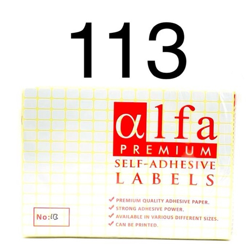 

Stiker Sticker Label Nama Undangan Harga Alfa No 113 / 9 mm x 12 mm
