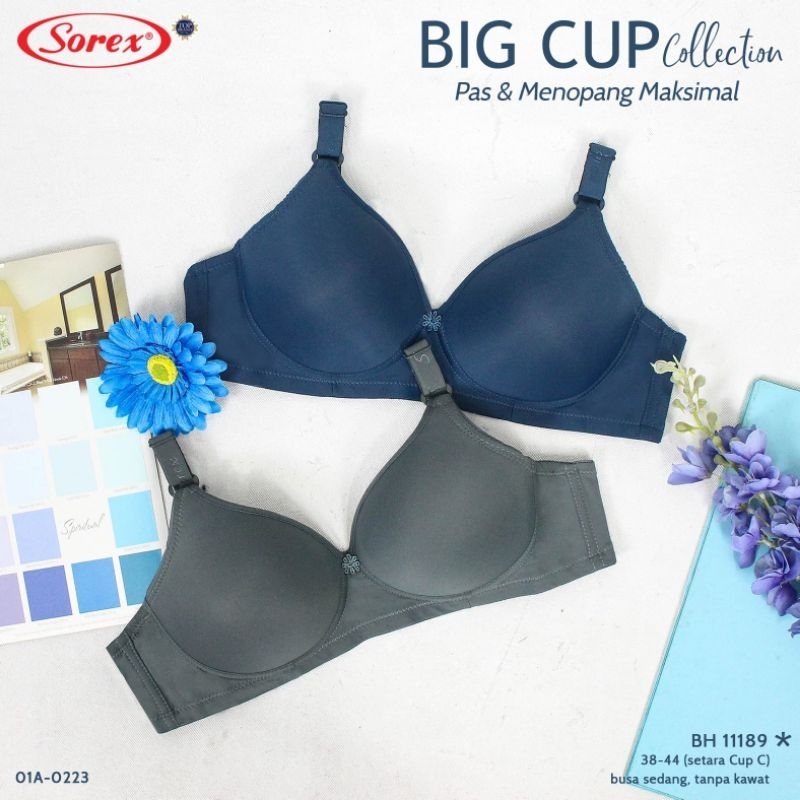 Sorex bra big cup collection 11189C BH tanpa kawat busa sedang (38-44)