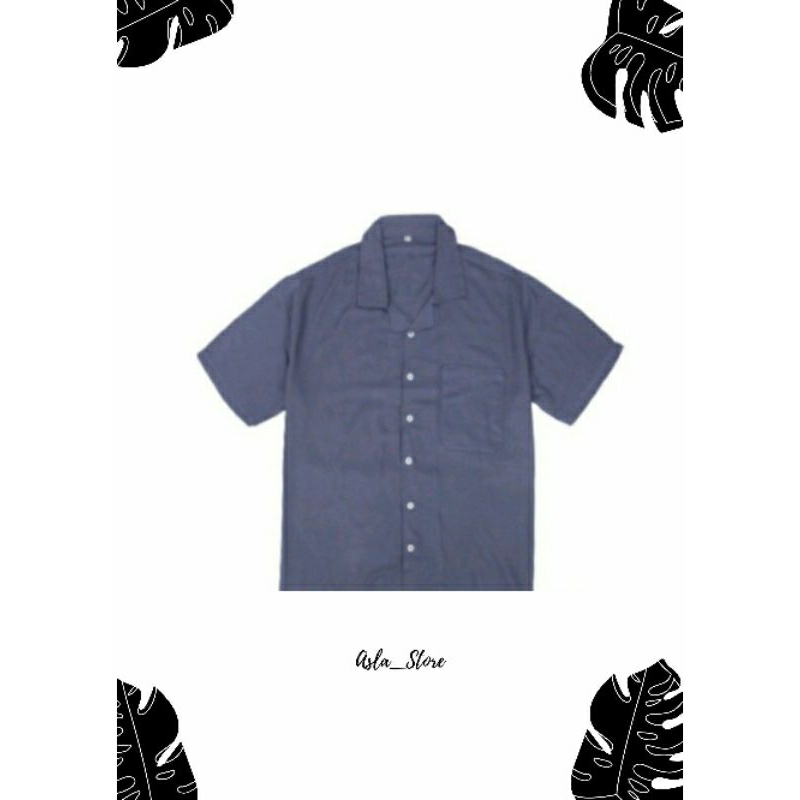 Kemeja Hawai Santai Polos