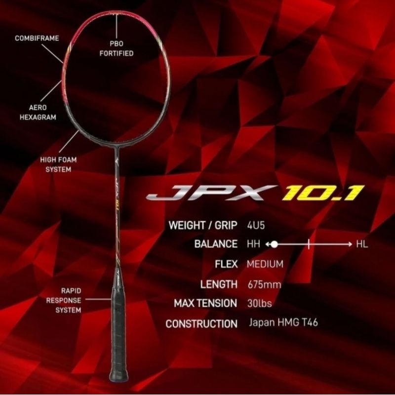 Raket Badminton MIZUNO JPX 10.1 Original 100%
