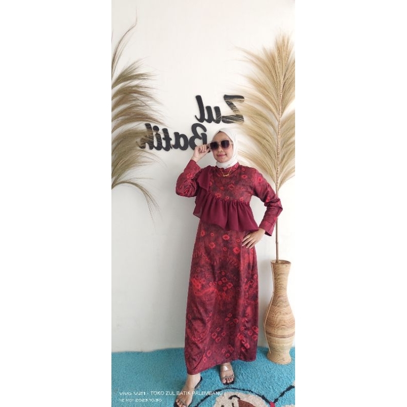 Gamis jumputan palembang