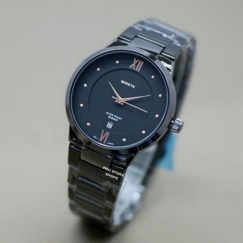 MIRETE Jam Tangan Pria Original Tahan Air Tanggal aktif Strap Rantai Stainless / Jam Tangan Kasual Pria Analog Import Berkualitas Murah Mewah Elegan Sporti Dijamin Sesuai Foto Realpict