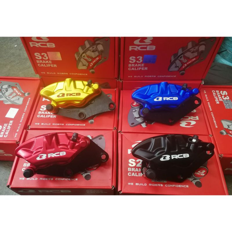 (RCB) BREAKE KALIPER S3 SERIES 2 PISTON | KALIPER DEPAN & BELAKANG RCB UNTUK NMAX /MX KING/ VIXION /