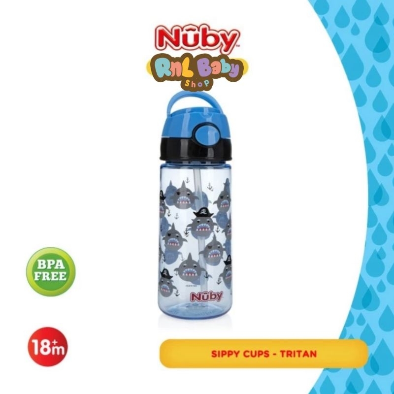 Nuby Tritan Flip It Bottle 532 ml Usia 18+ Bulan - Botol Minum Anak Nuby