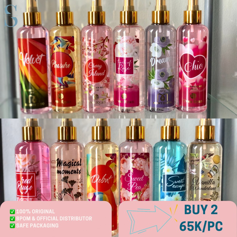 [HEMAT] Montecito, Yves Ryan, Bonjour Body Mist 250ml Parfum Wanita Dupe BBW VS | surprise me magnif