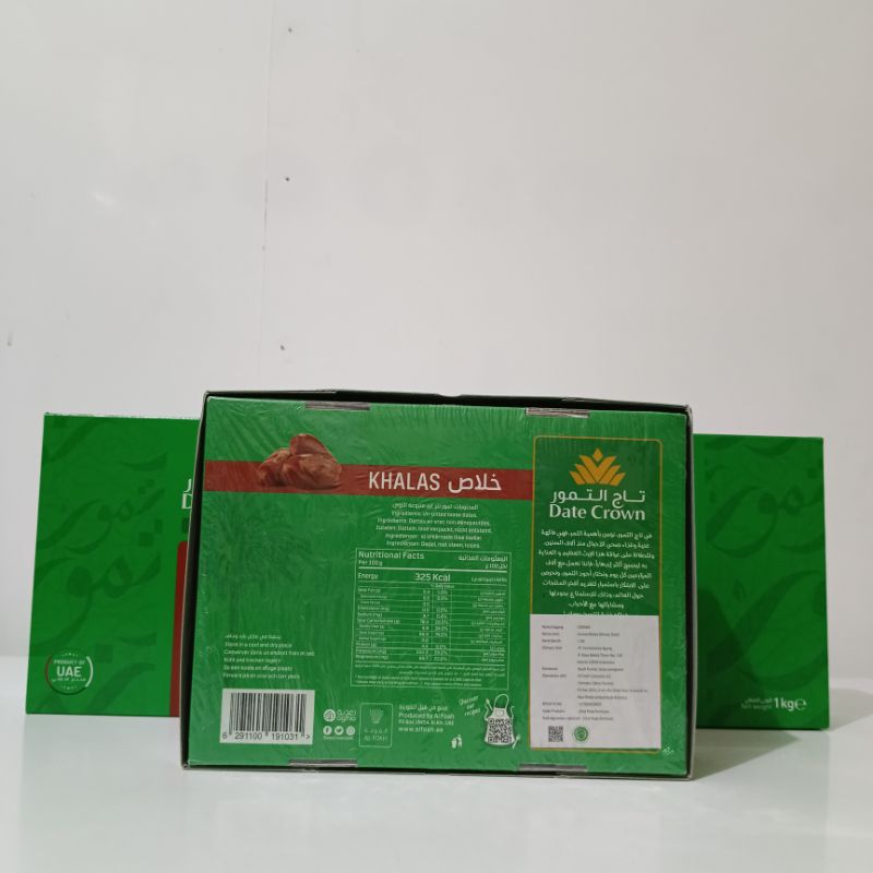 Date Crown Kurma Khalas 1 kg Premium Enak Manis