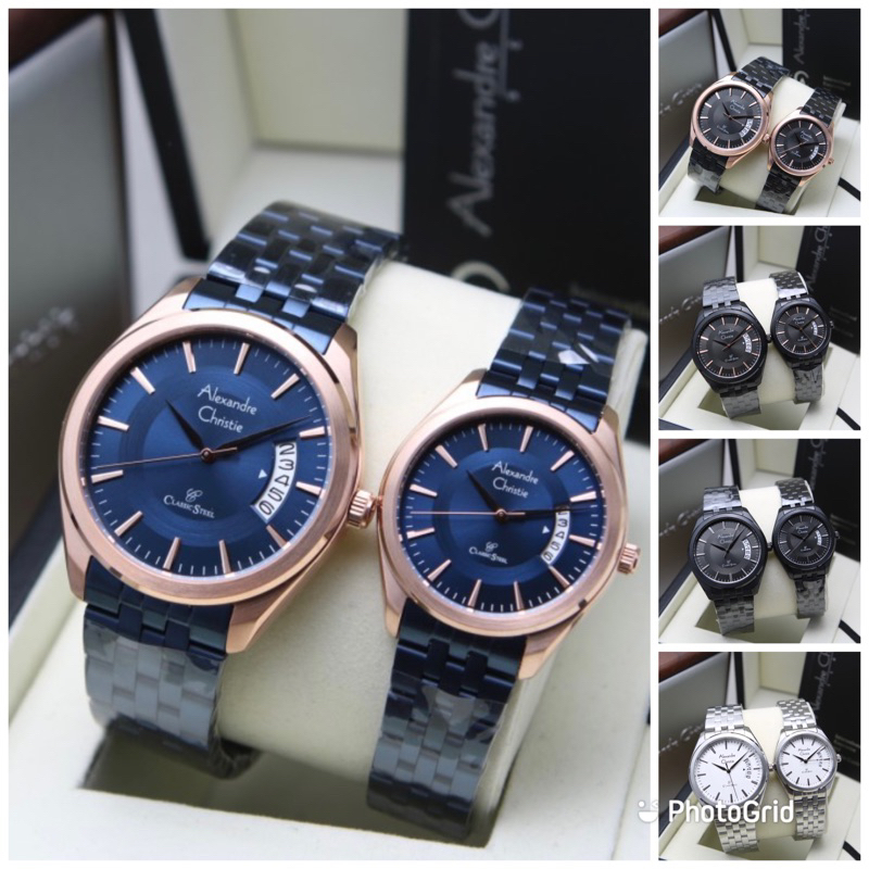 jam tangan couple alexander cristie original ac8674 jam tangan pasangan mewah