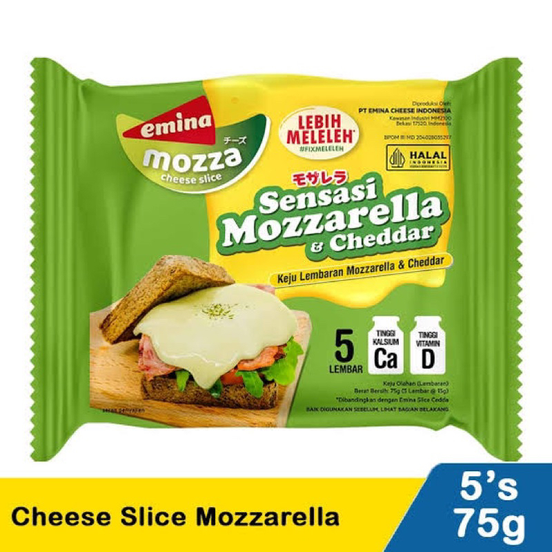

Emina Cheese Mozza Slice Isi 5 Lembar
