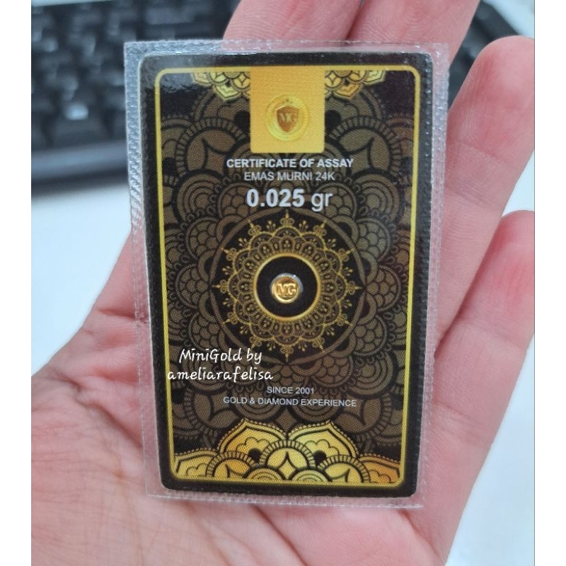 EMAS KECIL MINIGOLD 0.025 GRAM CERTICARD