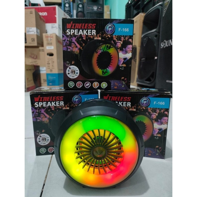 Speaker Bluetooth Fleco F166 Mp3 Musik Portabel Super Bass