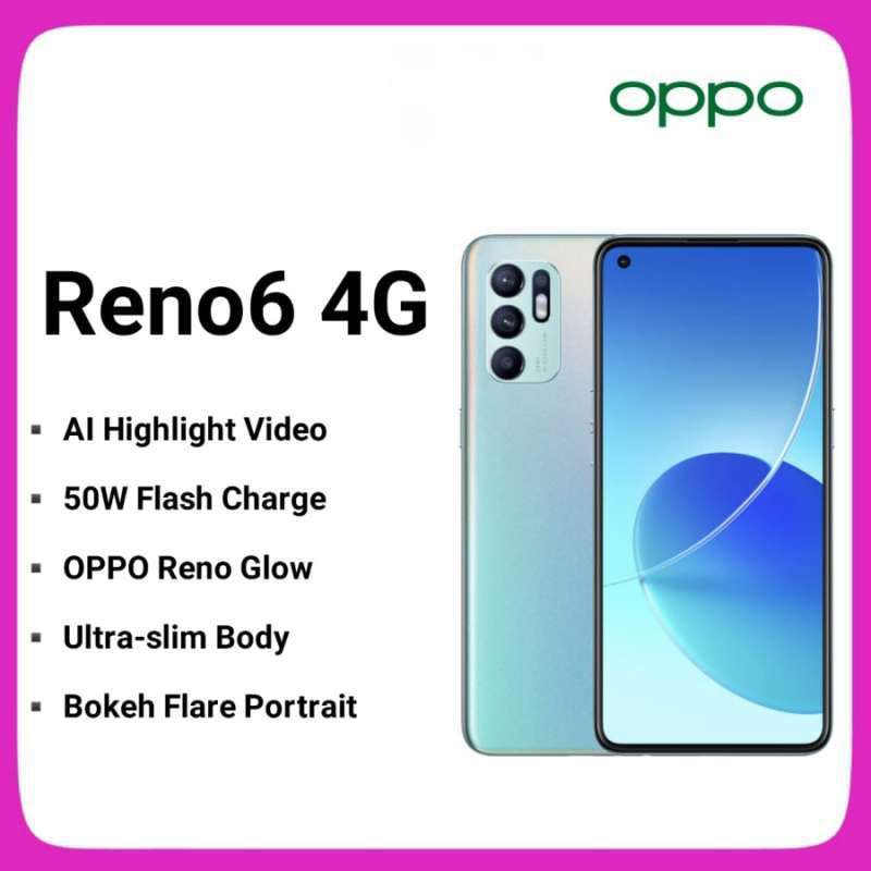 OPPO RENO 6 8/128G 4G - Garansi Resmi Oppo 8+128Gb