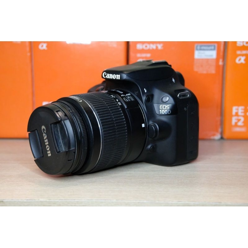 KAMERA DSLR CANON EOS 100D LENSA 18-55MM - KAMERA CANON TERMURAH - KAMERA CANON MULUS - CANON EOS 10
