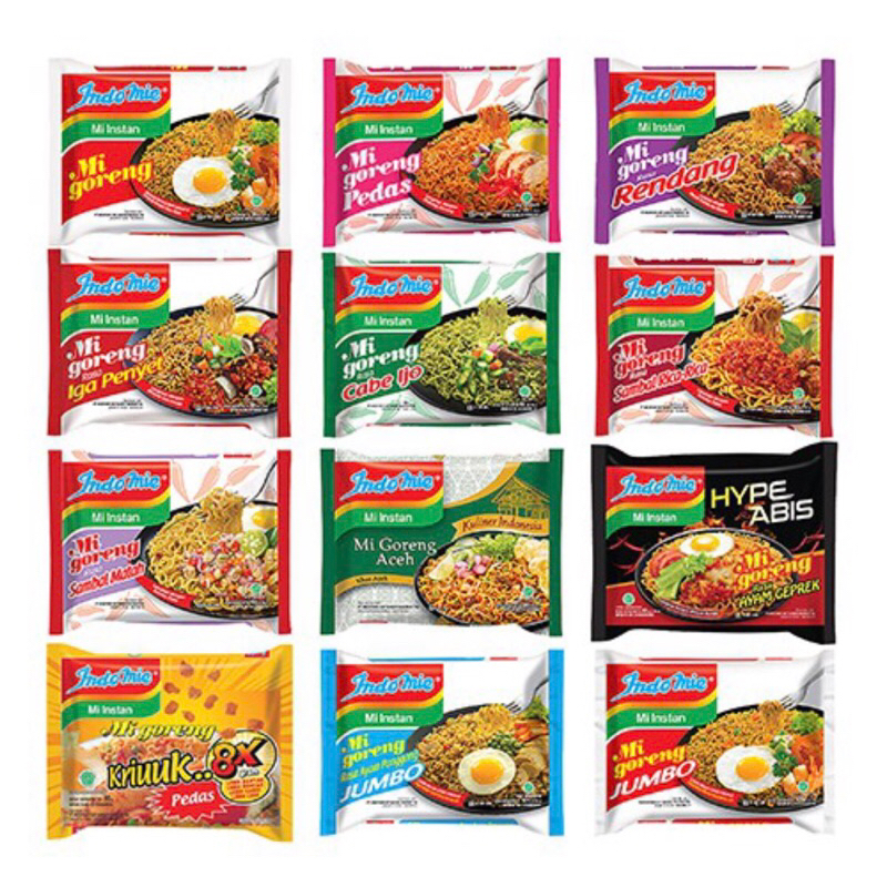 

INDOMIE ALL VARIAN RASA/1pcs dan 5pcs/mi goreng dan kuah semua rasa