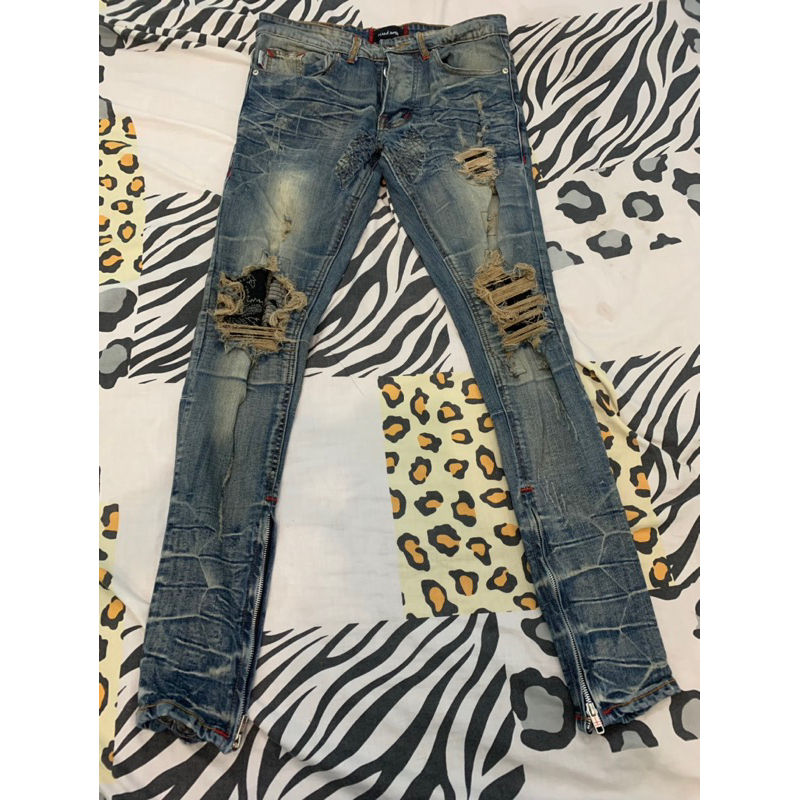 Denimitup M1 Tri Batik - Vintage Blue - Size 30