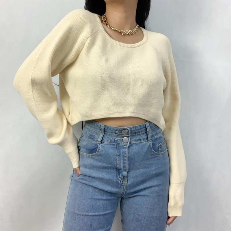 [LUXE.DLABEL] - F9 TOP [ Atasan Rajut Wanita Atasan Rajut Import wanita Atasan lengan panjang rajut Kaos wanita Vest wanita Atasan Wanita Atasan Halter tank Korea wanita Korean top Croptop Croptee Atasan perempuan Top premium quality]