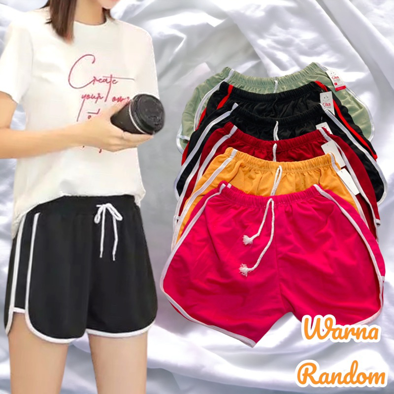 Realpict !! Celana Pendek Hotpant Katun Premium Tebal