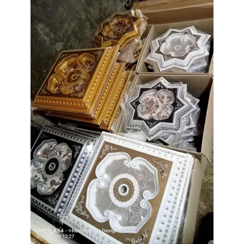 Ornamen Lampu pvc murah 60x60