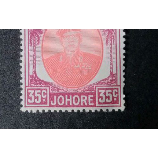 

35 Cent Malaya Johore Koleksi Prangko Kuno Bagus
