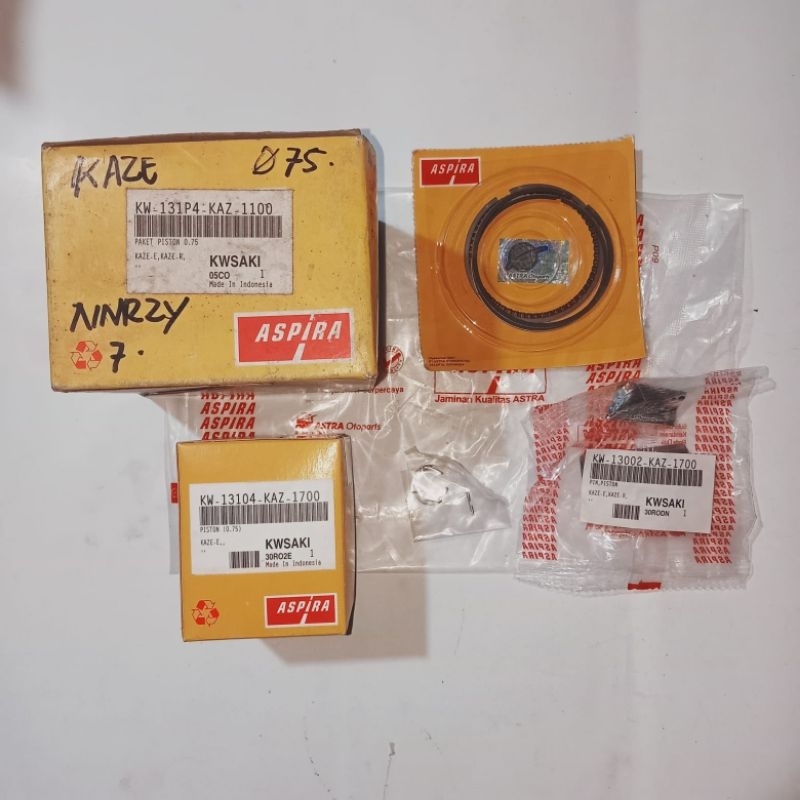 piston kit piston komplit seker seher Kawasaki Kaze Kaze R oversize 0.75 original Aspira