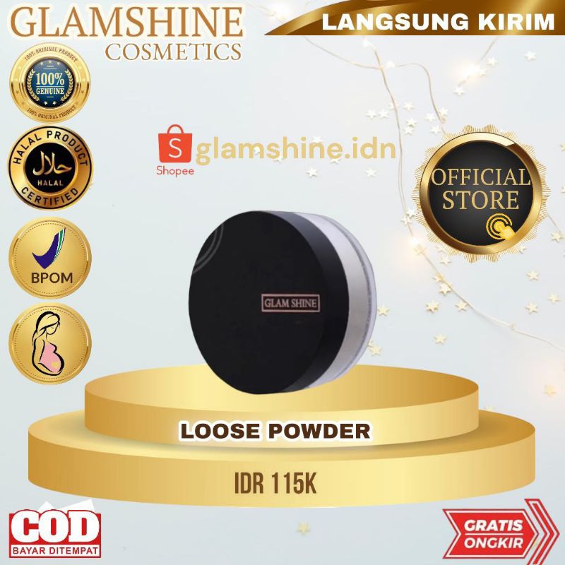 Glamshine Loose Powder Bedak Tabur Glamshine Glamshineofficial Glamshine official store Glam Shine G