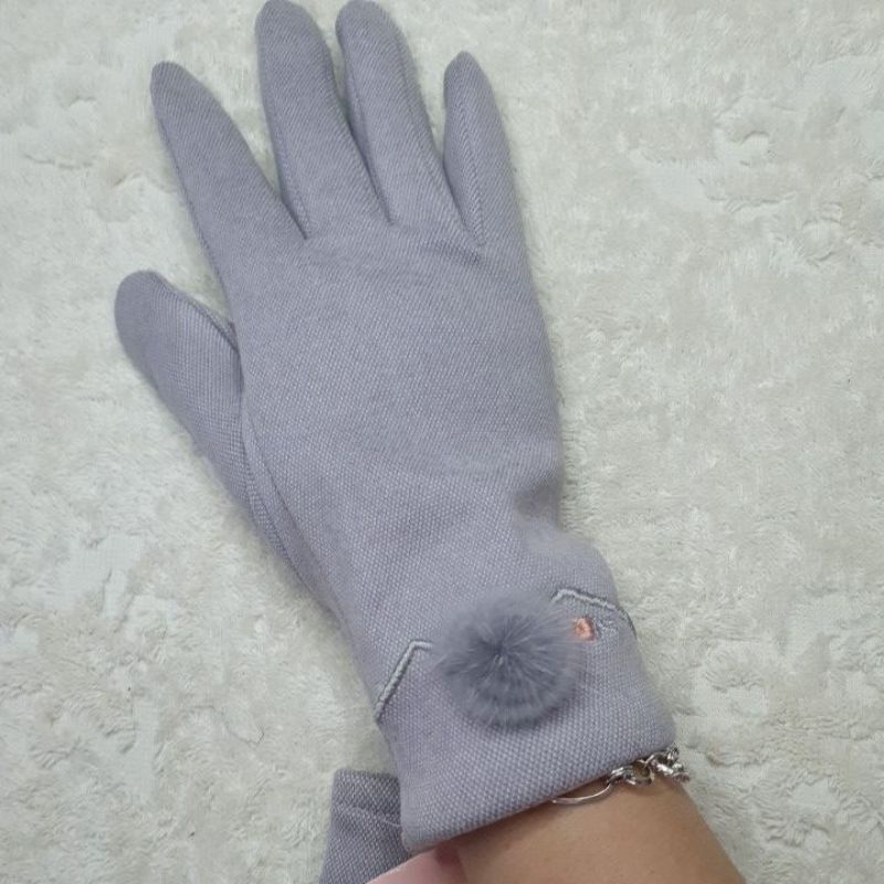 sarung tangan touchscreen wanita woman gloves drill NCW3