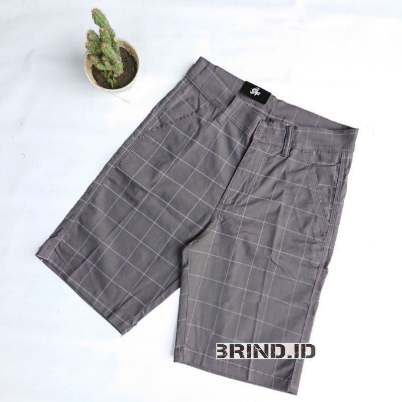 CELANA TARTAN PENDEK PREMIUM SLIM